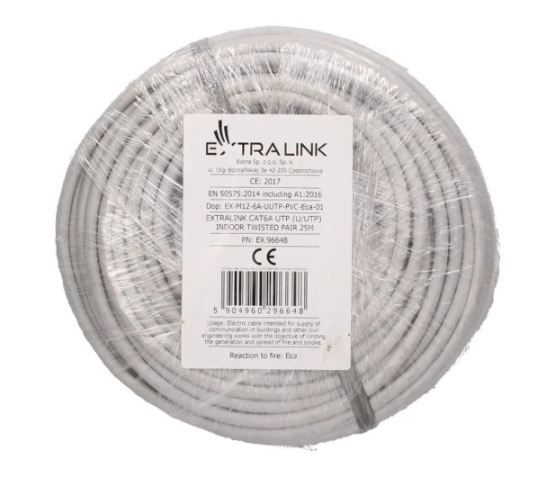 ExtraLink CAT6A UTP (U/UTP) Wewnętrzny Kabel sieciowy 25m - 1543918 - zdjęcie 3